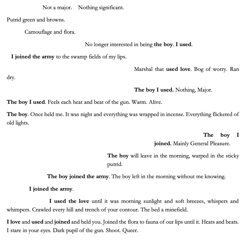 The boy I used to love joined the army - Adrian Pachuca